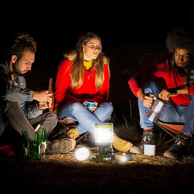 EXIT 20V 3-in-1 Rechargeable LED Lantern EX003, Portable, 800 Lumen Lantern Flashlight for Camping, Hurricane, Emergency, Hiking, Power Outages, 2.0 Ah Battery Included