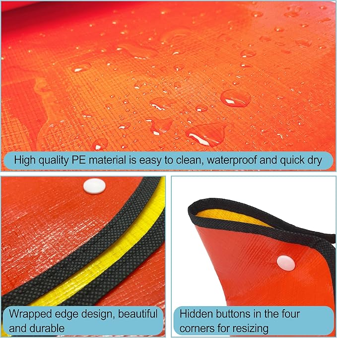 39.5" Camp Shower Tent Bottom Mat, Non Slip Changing Tent Bottom Pad, Removable Outdoor Shower Tent Floor Mat, Portable Pop up Privacy Tent Damp Pad, Prevent Dirtying & Protect Feet, Only Cushion