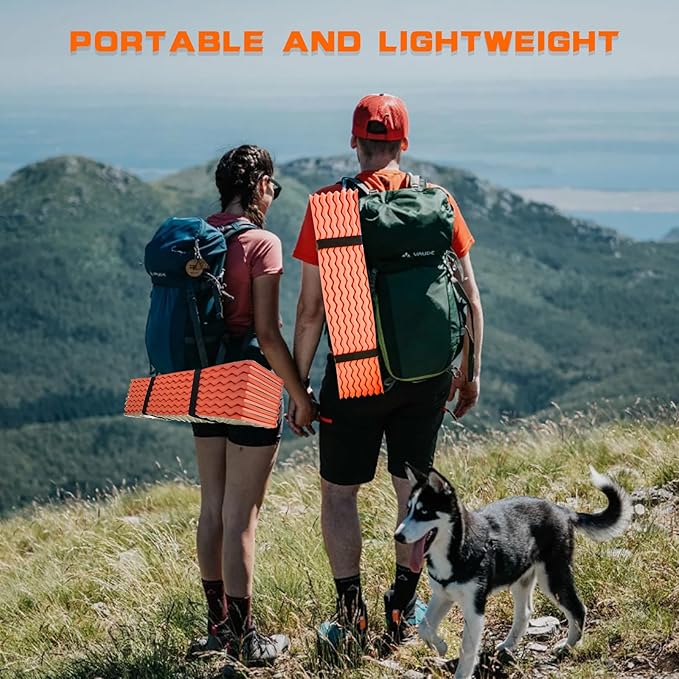 Closed Cell Foam Sleeping Pad,Folding Sleeping Pad Backpacking,Moisture-Proof Foldable Sleeping Pad, Lightweight,Sleeping Mat for Camping Hiking Backpacking Car Camping Mats