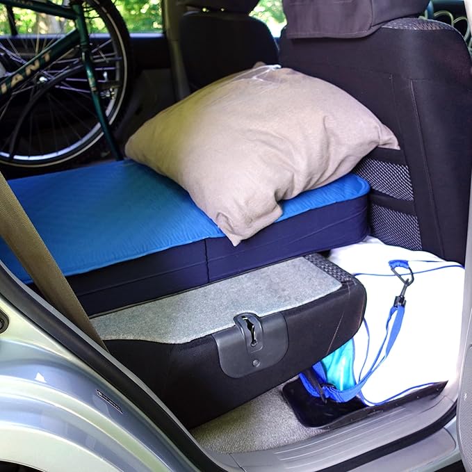 LOSTHORIZON Air & Foam Camping Mattress, Self-Inflating Sleeping Pad, 4.5" Thick, with Pump Sack, Cot