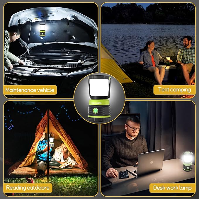Camping Lantern Rechargeable Telescopic Camping Light,1800LM, 4400mAh IPX5 Waterproof Tent Lights, 4 Light Modes, Portable Flashlight for Power Outages, Emergency, Hurricane, Hiking