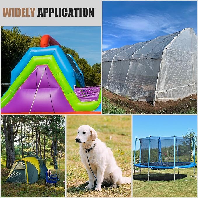 Reginary 36 Pcs Ground Anchors Screw in Tent Stakes Heavy Duty Trampoline Anchors High Wind for Camping Canopy Carport Sheds Beach Sand Stakes Metal Swing Set (Black)