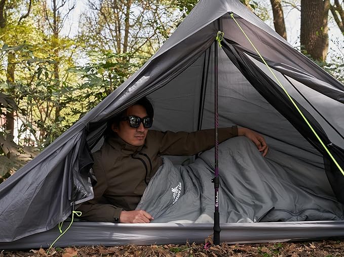 Ultralight Backpacking Sleeping Bag 1.77lbs, Warm Weather Sleeping Bag 50℉-63℉, Nylon Shell and Lining, Waterproof, Compact and Lightweight for Backpacking Camping Hiking