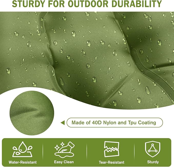 Sleeping Pad, 6" Extra Thick Camping Mat with Pillow Built-in Foot Pump, Ultra Comfortable Inflatable Sleeping Mat for Camping, Backpacking, Hiking, Camp Tent - Enjoy a Comfy Sleep