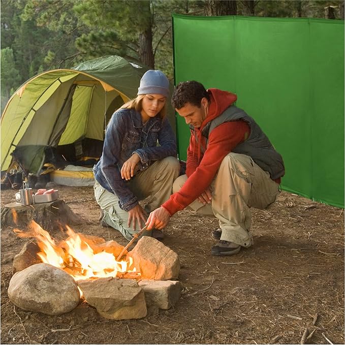 WallUp The Instant Outdoor Privacy Product, Versatile Privacy Tent, Works as a Privacy Screen, Wall Divider, Shelter, and Enclosure, Weather-Resistant, Durable, UV-Treated Cloth, 6' x 12', Green