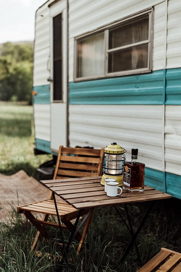 Barebones Forest Lantern – Dusty Yellow, Vintage Rechargeable LED Lantern with Adjustable Brightness – Battery Operated Camping Light for Outdoor Adventures, Backyard Gatherings, and Emergency Use