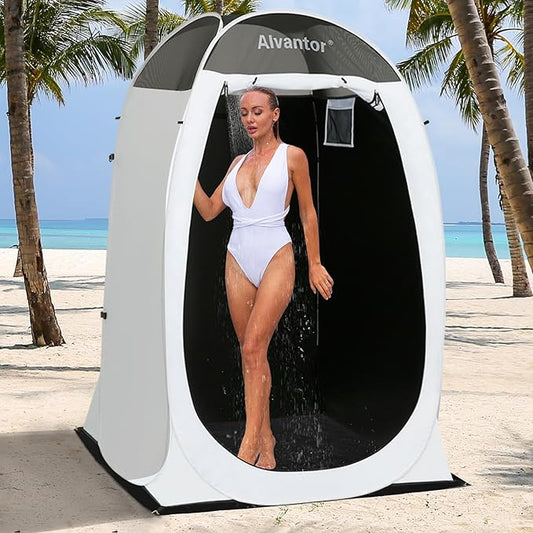 Alvantor Shower Tent Changing Room Outdoor Toilet Privacy Pop Up Camping Dressing Portable Shelter Teflon Coating