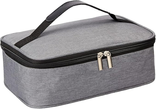 NATURAL STYLE Small Lunch Bag, Mini Portable Thermal Insulated Cooler Bag Lunch Box (Grey)