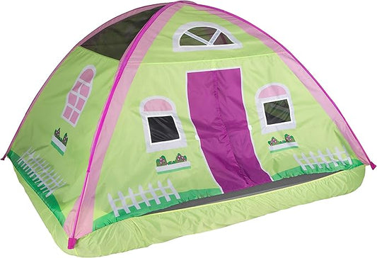 Pacific Play Tents 19601 Kids Cottage House Bed Tent Playhouse - Fits Full Size Mattress , Pink