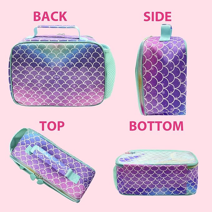 RLGPBON Kids Lunch Box,Insulated Lunch Bag for Girls,Lunch Bag Toddler Teen,School Daycare Cute Travel bags