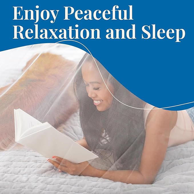 Mosquito Netting for Bed, Extra Large Mosquito Net Covers Single to California King Size Beds, Bug Net for Camping, Crib Canopy, Premium Quality for Indoor Outdoor Use and Travel