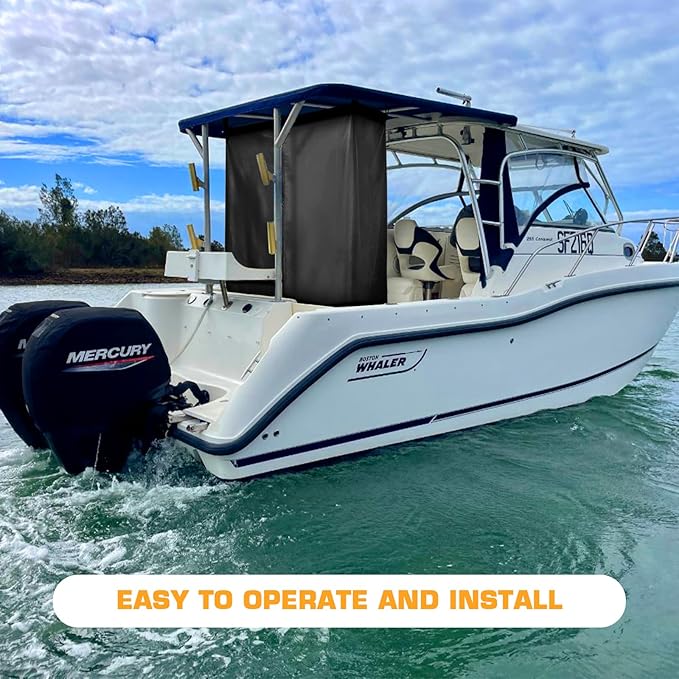 Privacy Tent for Boat, Portable Changing Room, Polyester Tent with Zipper, Suitable for Pontoon Boat Mall Studio Dressing Room 27" W x 30" D x 72" H