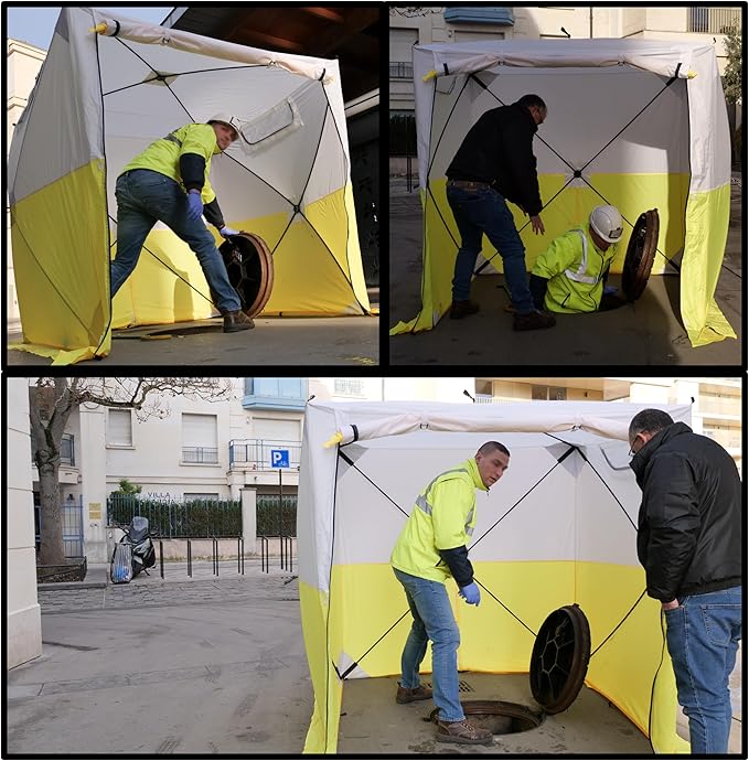 JAX3 | Professional Work Tent | Pop Up | UV50+| 6,2x6,2x7,05 Ft | Instant Quick and Easy Tool-Free Setup | Waterproof | Slicing, Commercial Tent, Fiber Optic for Heavy-Duty Use