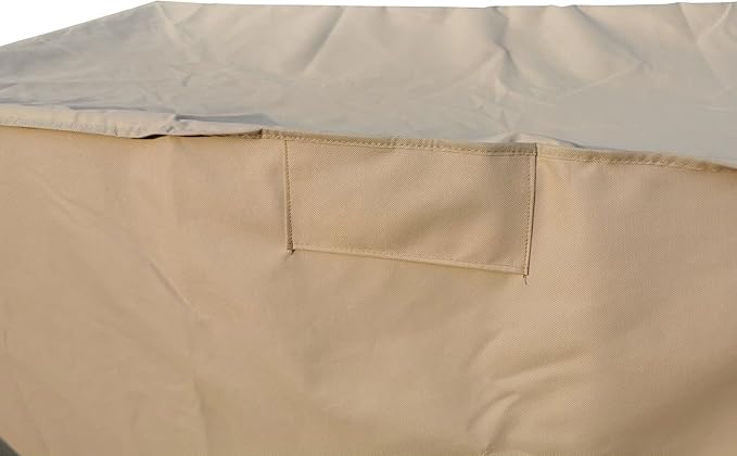 Waterproof 80-100 Qt Rolling Cooler Cart Cover Fits Most Patio Ice Chest Party Cooler Upto 43L x 22W x 32H inch-Beige