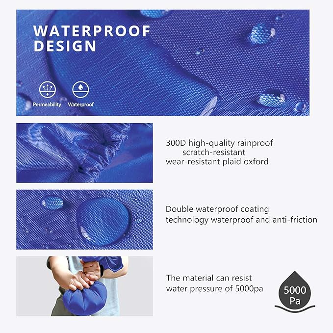 Waterproof Backpack Rain Cover,8000mm Waterproof Level,Upgraded with Reflective,Anti-Slip Cross Buckle Straps,Ultra-Strong Multilayer Structure for Hiking,Biking,Camping,Outdoor, Traveling