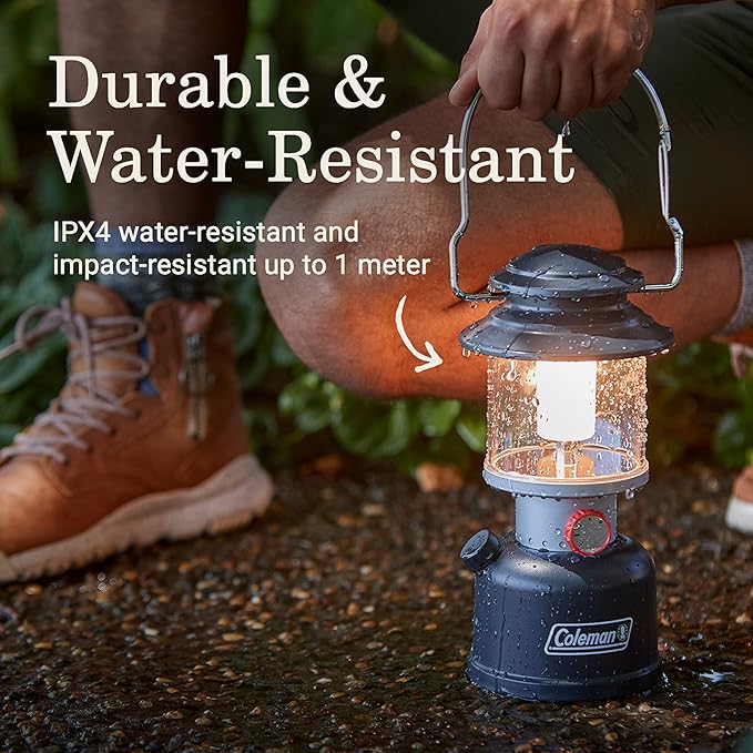 Coleman Classic Recharge 800 Lumens LED Lantern, Durable Water-Resistant Lantern with Built-in Rechargeable Batteries, Ideal for Camping and Emergencies