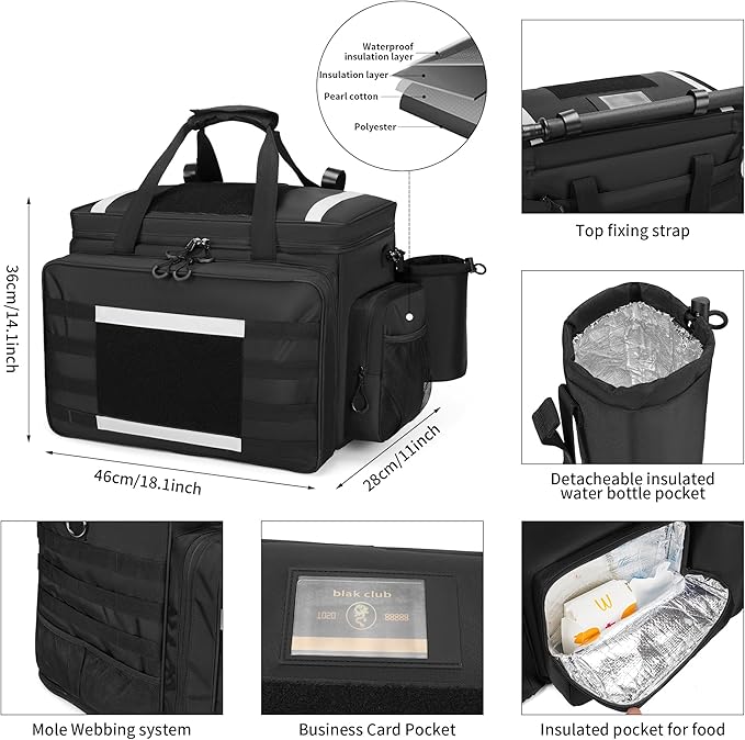 Patrol Bag Law Enforcement, Car Organizer for Vehicle, Police Officer Duty Gear Backpack with Multiple Functional Storage Space