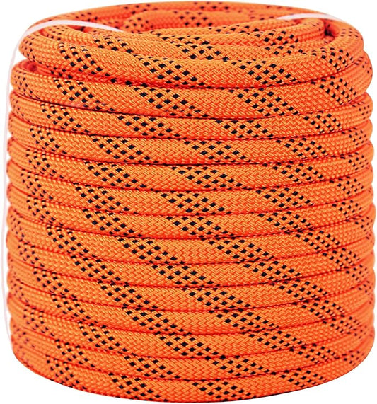 Braided Polyester Arborist Rigging Rope (3/8 inch x 150 feet), High Strength Arborist Rigging Rope for Outdoor Rock Climbing, Mountain Climbing, Hiking, etc
