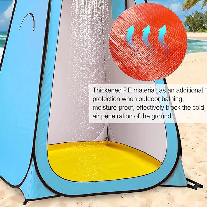 39.5" Camp Shower Tent Bottom Mat, Non Slip Changing Tent Bottom Pad, Removable Outdoor Shower Tent Floor Mat, Portable Pop up Privacy Tent Damp Pad, Prevent Dirtying & Protect Feet, Only Cushion