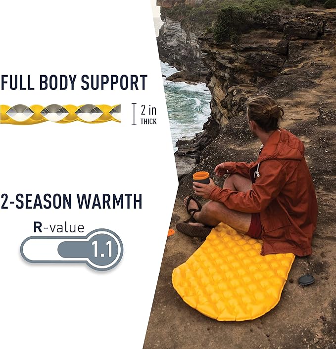 Sea to Summit Ultralight Backpacking Air Mattress, Large (78 x 25 x 2 inches)