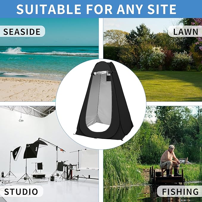 AKOZLIN Portable Pop Up Shower Tent Instant Privacy Dressing Changing Tent Outdoor Shower Room Camp Toilet Tent