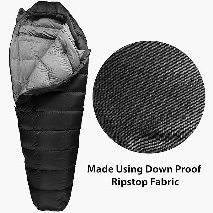 Summit Sleeping Bag 800+ Fill Power Starting Under 2lbs Ultralight Backpacking Mummy Down Sleeping Bag for Lightweight Hiking & Camping