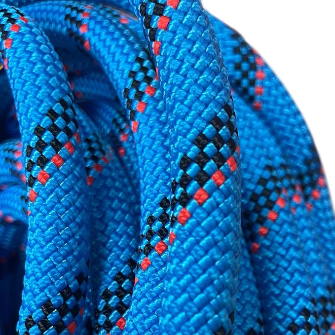 Static Climbing Rope 11mm UIAA Static Line Rappelling Rope 60M (200ft) Nylon Kern Mantle Rope for Escape Rope Rock Climbing, Mountain Tree Climbing, Hauling, Rescue