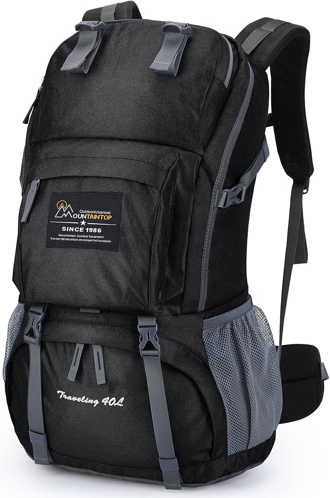 MOUNTAINTOP 40L Hiking Backpack Lightweight Travel Backpack for Men&Women Outdoor Camping Backpacking