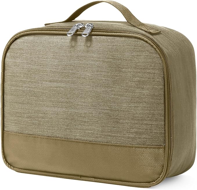 Lunch Box for Men - Reusable Lunch Bag Men Adult Women- Insulated LunchBox for Office Hiking Camping (Beige)