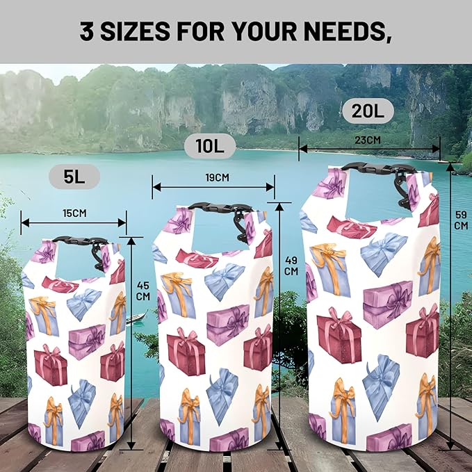 Waterproof Dry Bag,Gift Box Waterproof Backpack 5L/10L/20L Floating and Lightweight Bags for Kayaking, Boating, Fishing, Swimming and Camping