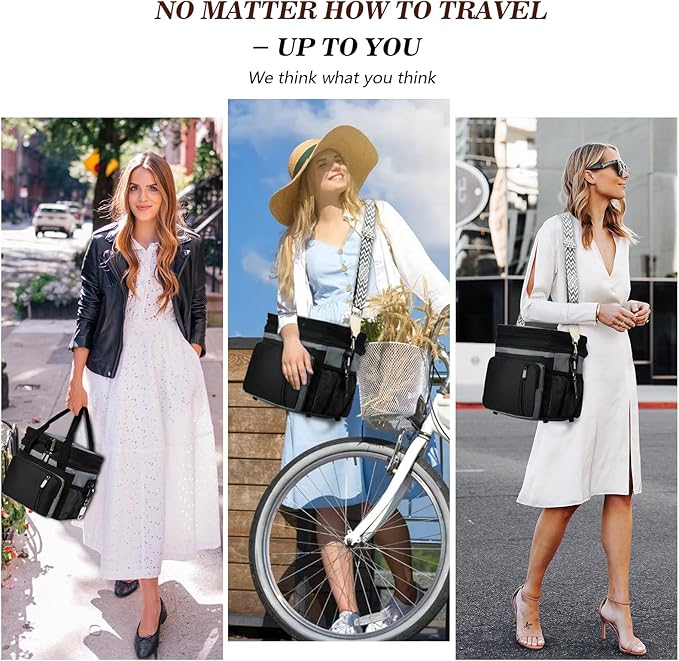 LOKASS Lunch Box for Men/Women-16L-Insulated Lunch Bag, Expandable Double-Layer Leakproof Cooler Bag with Upgrade Adjustable Shoulder Strap Ideal for Work/Travel/Picnics（Gray&Black）