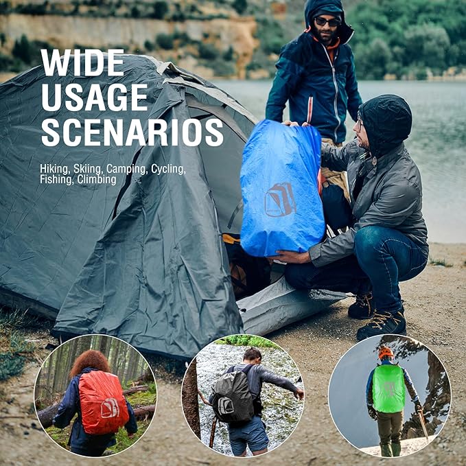 Backpack Rain Cover for (10-95L),Waterproof Backpack Cover with Reflective Strip,Outdoor Backpack Cover for Hiking,Camping,Biking,Traveling