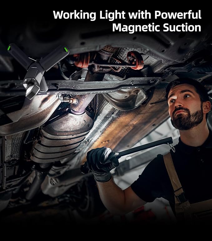 Camping Light Telescopic Camp Lantern Rechargeable 10500mAh Battery Built-in Magnetic Camp Lamp for Emergency, Camping, Hiking (Gray)