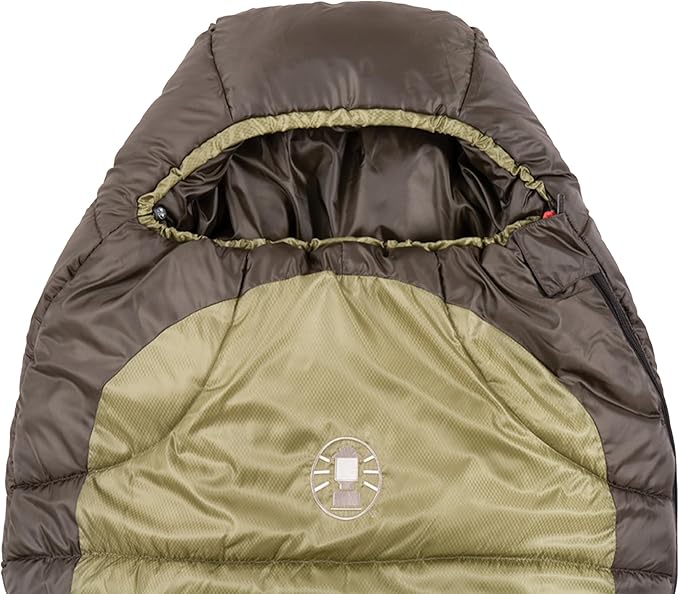 Coleman North Rim 0°F Big & Tall Sleeping Bag, Cold-Weather Mummy Sleep Sack with No-Snag Zipper & Adjustable Hood for Warmth & Ventilation
