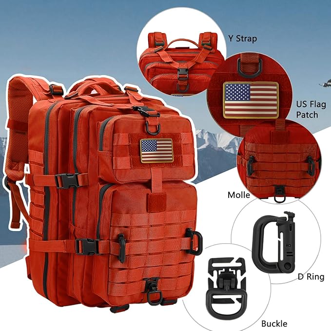 MOLLE Assault Pack, Tactical Backpack Military Army Camping Rucksack, 3-Day Pack
