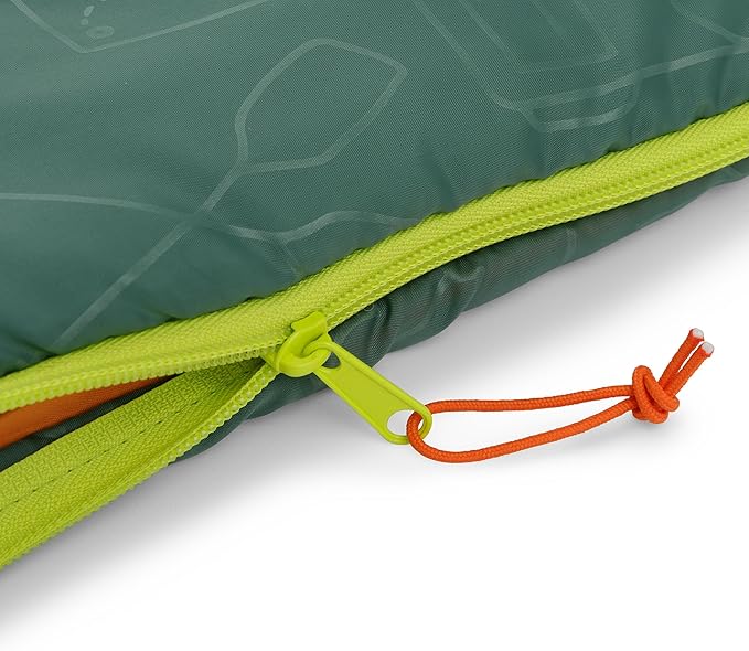 CORE 50 Degree Youth Sleeping Bag | Lightweight & Compact for Boys & Girls | Perfect for Indoor or Outdoor Use, Camping, Backpacking, Hiking, & Sleepovers | Ideal for Warm & Cooler 3 Season Weather