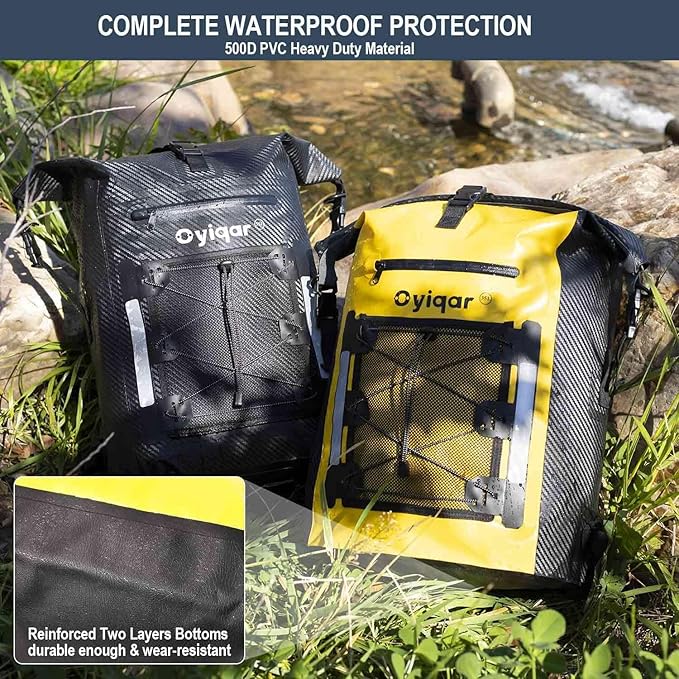 Waterproof Backpack Heavy Duty Dry Bag Roll Top Closure Waterproof Bag Waterproof Bag with IPX8 Waterproof Phone Case