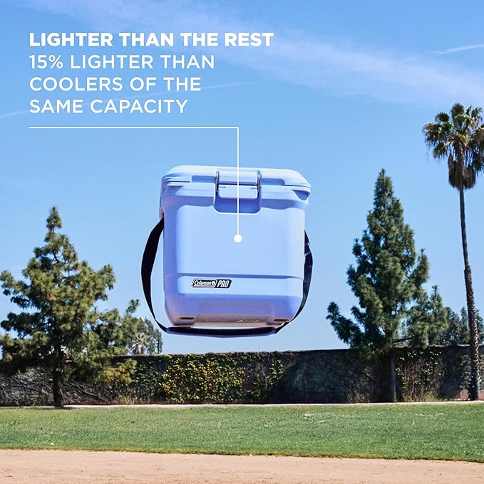 Coleman Pro 25qt Ultra-Light Premium Hard Cooler, Extra-Thick Insulation Keeps Ice up to 3 Days, 36-Can Capacity