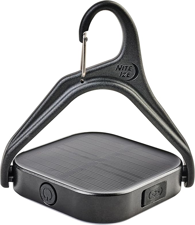 Nite Ize Radiant Revolve Rechargeable & Solar Lantern - Premium Solar Light for Camping Accessories & Backpacking Gear - Weather-Resistant Design with 360-Degree Rotating Body