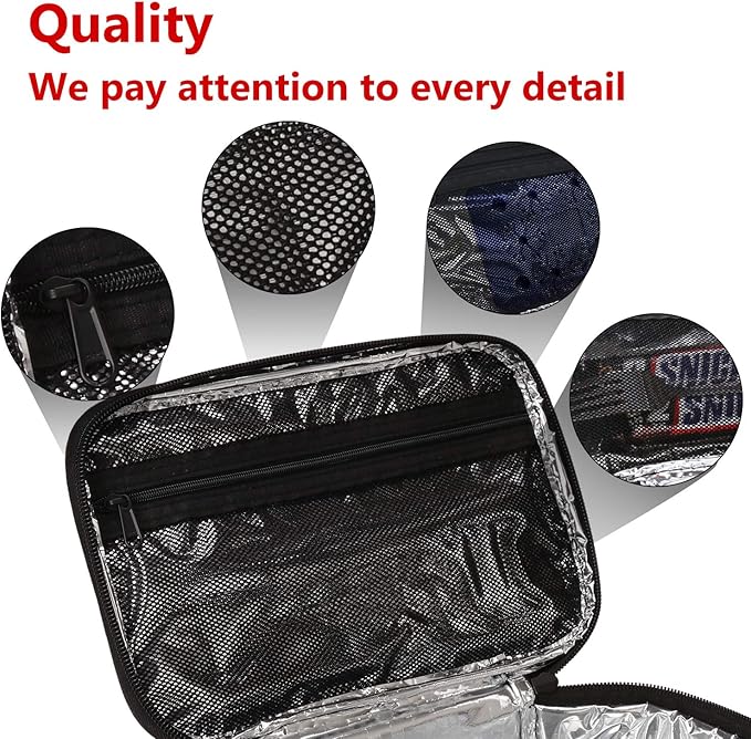 Gloppie Small Lunch Bag, Mini Lunch Box for Adults & Kids - CPC Certified, Food-Grade Lining | Portable Cooler for Work, School, Travel, (Grey)