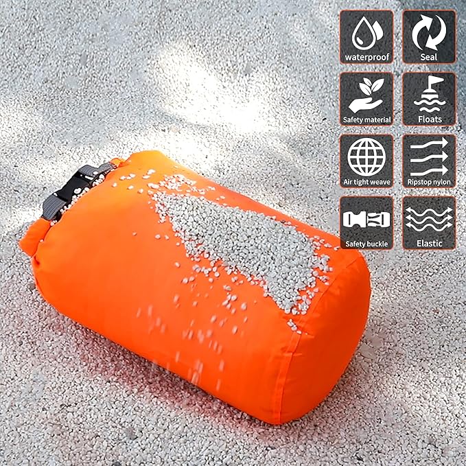 Desoto Waterproof Dry Bag 2 packs, 2L/5L/10L/20L/40L/70L Dry Sack Lightweight Portable, Dry Storage Bag to Keep Gear Dry Clean for Kayaking, Gym, Hiking, Swimming, Camping