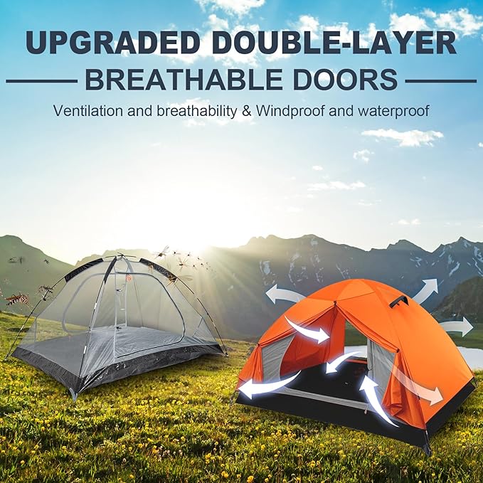 WILDROOTS Backpacking Tent, Mountain Hiking Tent for 2 Person, 4 Season Lightweight Camping Tent