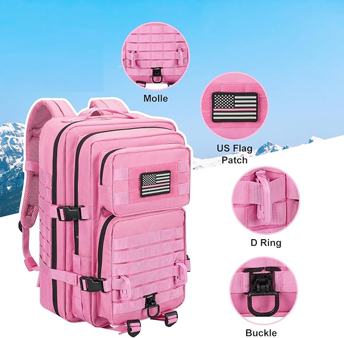 MOLLE Assault Pack, Tactical Backpack Military Army Camping Rucksack, 3-Day Pack