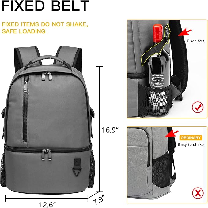 TUGUAN Insulated Cooler Backpack 38/42 Cans Double Deck Leakproof Lightweight Soft Lunch Backpack Small Cooler Bag Beach Picnic