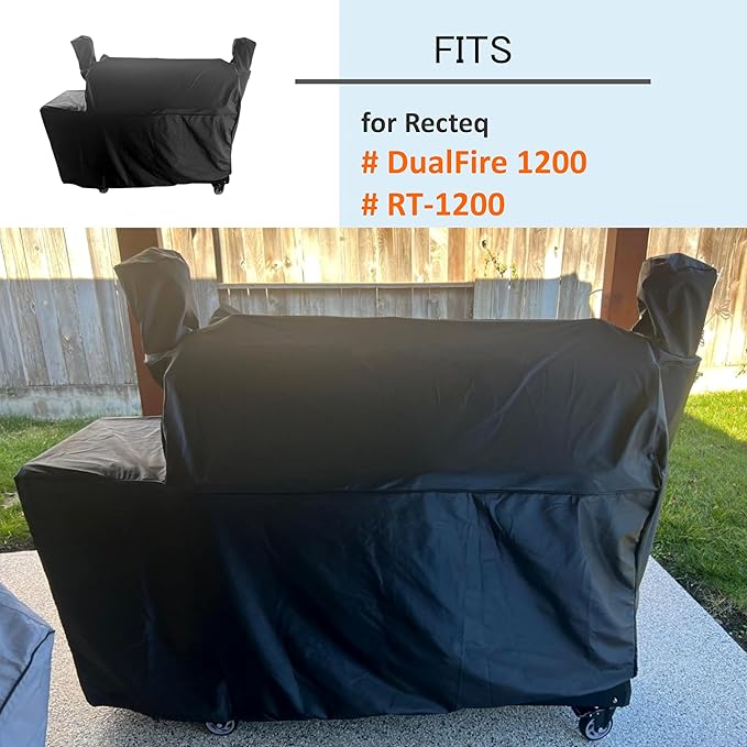 Premium Grill Cover Replacement for Recteq DualFire 1200 Wood Pellet Grill,for Rec Tec DualFire RT-1200 Grill Cover Accessories