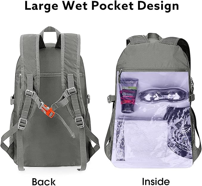 G4Free 40L Lightweight Packable Hiking Backpack, Waterproof Travel Daypack