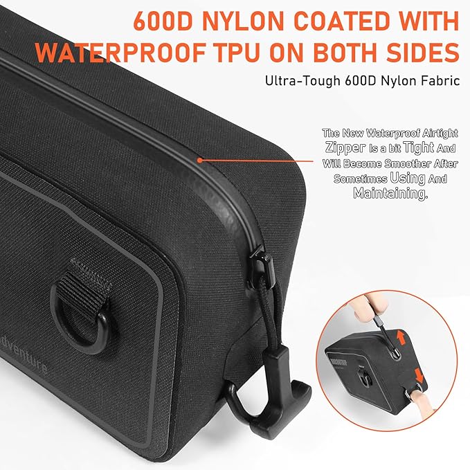 ROCONTRIP 100% Waterproof Dry Bag, Dry Waist Pack with Airtight Zipper Adjustable Strap Sling Bag Lightweight Crossbody Dry Bag for Kayaking Snorkelling and Swimming