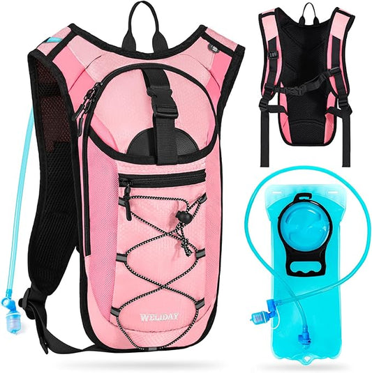 Hydration Backpack with 2L Water Bladder, Lightweight Hydro Pack for Cycling, Running, Hiking, Climbing