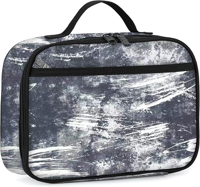 rickyh style Lunch Box with Padded Liner, Spacious Insulated Lunch Bag Durable Thermal Lunch Cooler Pack with Strap for Boys Girls Adults School Sports Beach Picnic Work Camp,2 Pocket(LBMOSE)