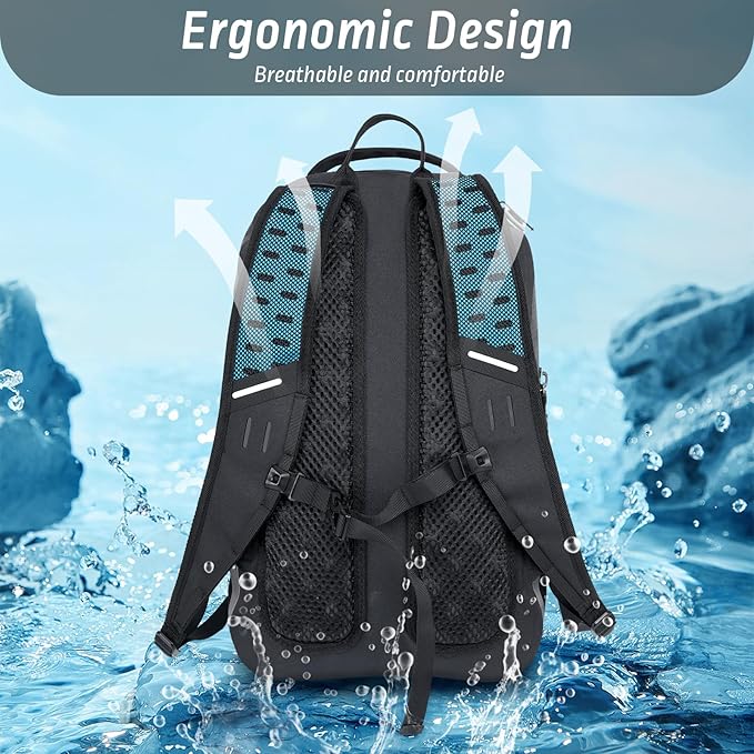 Waterproof Backpack, Waterproof Submersible Backpack, Floating TPU Coated Dry Bag with Airtight Zipper for Kayak, Fishing, Boating, Hiking (30L)